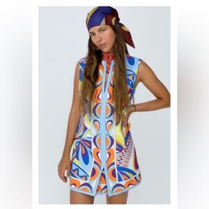 Zara Limited Edition Printed Mini Dress, XL